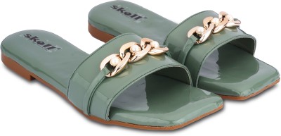 SKOLL Women Flats(Green , 7)