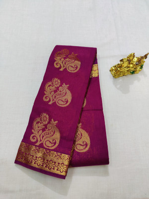 Uniqon Creations Self Design Kota Doria Cotton Silk Saree(Maroon)