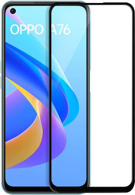 HUPSHY Edge To Edge Tempered Glass for OPPO A76(Pack of 1)