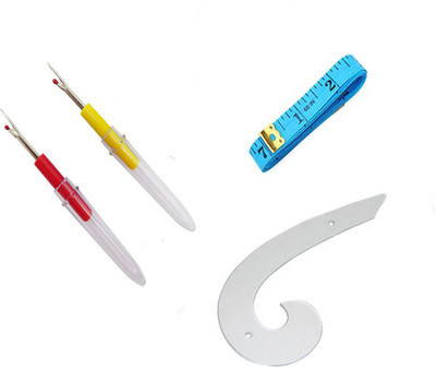 Crafts Haveli 3 Items Combo : 2 Seam Ripper, 1 Measuring Tape & French Curve Sewing Kit