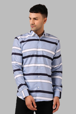 Voroxy Men Striped Casual Purple Shirt