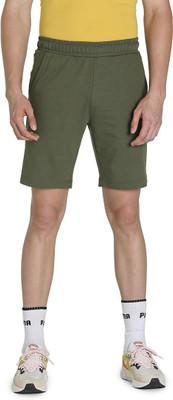 PUMA Graphic Print Men Green Regular Shorts
