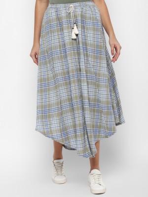 American Eagle Outfitters Checkered Women Regular Multicolor Skirt