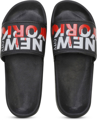 Kraasa Men Slides(Black , 10)