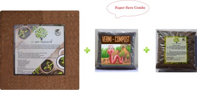 GoCoir Products Combo pack (Cocopeat 5 kg, Neemcake 1/2kg, Vermicompost 1/2kg), Potting mixture. Potting Mixture(6000 g, Cake)