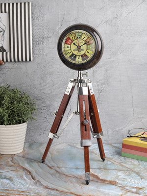 Ximdeco Analog Brown Clock