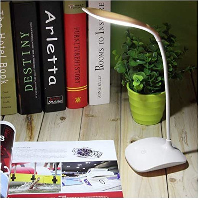 AKR Lamp Led Light For Study Office Bedroom Rechargeable Table Lamp Table Lamp Study Lamp(15 cm, White)
