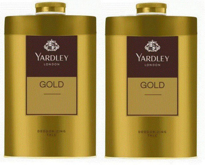 Yardley London Gold Deodorizing Talc,250 gm each,pack of 2.(2 x 250 g)