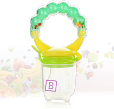Bembika Baby Nibbler Ring Green Color, Baby Nibbler Pacifier (3 - 6 Months Baby). Feeder(Small(15))