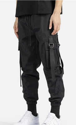 RAAVI Solid Men Black Track Pants