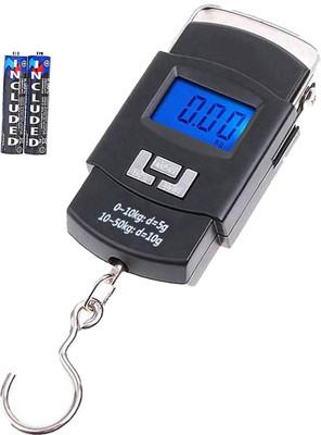 Glancing 50Kg Portable Luggage Hanging Weight Machine Digital MB220425 Weighing Scale(Black)