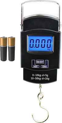 Kelo 50Kg Digital Heavy Duty Portable, Hook Type With Temp, 50Kg MB220425 Weighing Scale(Black)