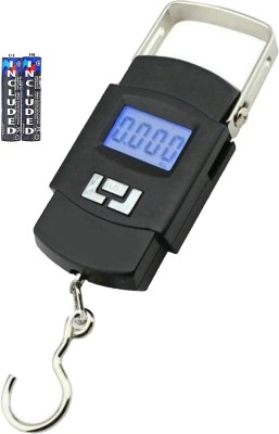 Glancing 50Kg Digital Luggage Scale With Metal Hook Hanging Weight Scale MB220425 Weighing Scale(Black)