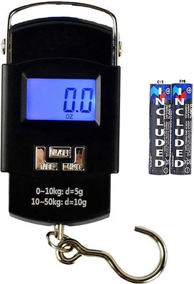 Glancing 50Kg Hook Type Digital Led Screen Portable Luggage MB220425 Weighing Scale(Black)