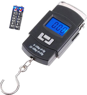 Kelo 50Kg Portable Hanging Luggage Weight Machine MB220425 Weighing Scale(Black)
