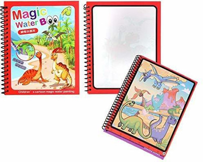 Silver tech Magic Water Book For Kid Drawing Reusable Water Colouring Book With Magic Pen