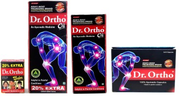 Dr. Ortho Pain Relief Ayurvedic medicine with ( Oil, Baam and Capsule )