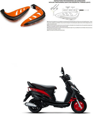 PRTEK Motorcycle Universal Bike Hand Guards with DRL Running Light 523 Bike Crash Guard(Mahindra)