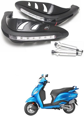 PRTEK Motorcycle Universal Bike Hand Guards with DRL Running Light 103 Bike Crash Guard(Hero)