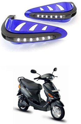 PRTEK Motorcycle Universal Bike Hand Guards with DRL Running Light 250 Bike Crash Guard(Hero)