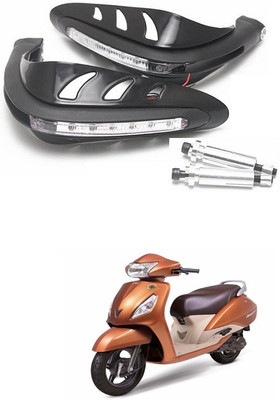 PRTEK Motorcycle Universal Bike Hand Guards with DRL Running Light 96 Bike Crash Guard(TVS)