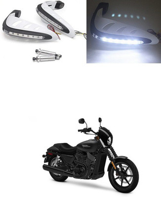 PRTEK Motorcycle Universal Bike Hand Guards with DRL Running Light 927 Bike Crash Guard(TVS)