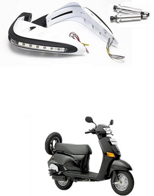 PRTEK Motorcycle Universal Bike Hand Guards with DRL Running Light 840 Bike Crash Guard(Honda)