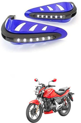PRTEK Motorcycle Universal Bike Hand Guards with DRL Running Light 375 Bike Crash Guard(Universal For Bike)