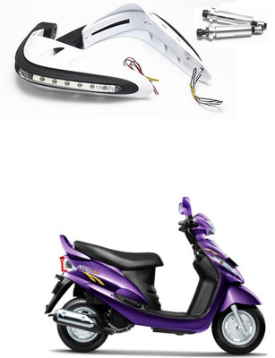 PRTEK Motorcycle Universal Bike Hand Guards with DRL Running Light 908 Bike Crash Guard(Mahindra)