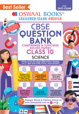 Oswaal Cbse Chapterwise & Topicwise Question Bank Class 10 Science Book (for 2022-23 Exam)(English, Paperback, unknown)