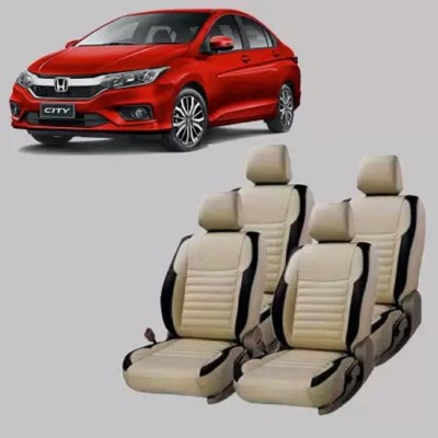 autodesign PU Leather Car Seat Cover For Honda City(All Detachable Headrest, With Back Seat Arm Rest, 5 Seater, 2 Back Seat Head Rests)