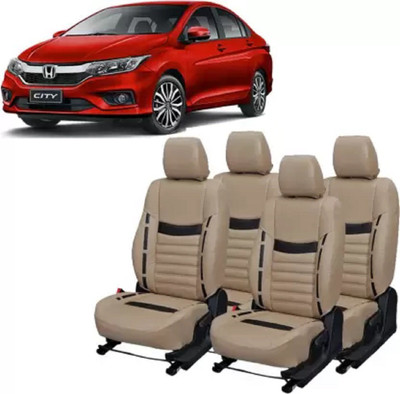 autodesign PU Leather Car Seat Cover For Honda City(All Detachable Headrest, With Back Seat Arm Rest, 5 Seater, 2 Back Seat Head Rests)
