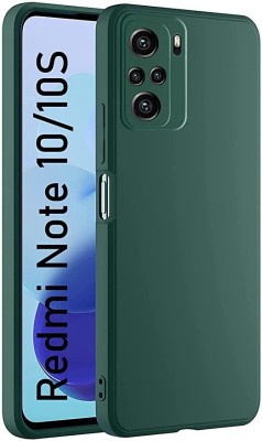 Doyen Creations Back Cover for Silicone TPU Shockproof Slim Back Cover Case for Xiaomi Redmi Note 10S(Green, Dual Protection, Silicon)