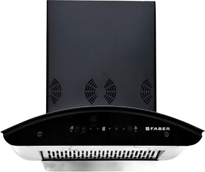 FABER Combo(Orient Express 3D+Hob GB 724) Auto Clean Wall Mounted Black 1225 CMH Chimney
