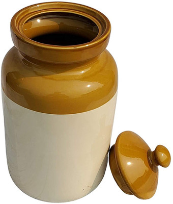 Pure Source India Ceramic Pickle Jar  - 3 kg(Multicolor)