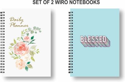 Papco Planner A5 Planner Ruled 144 Pages(Blue, Multicolor, Pack of 2)
