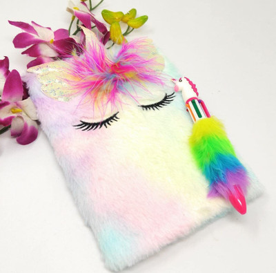 AMANVANI unicorn A5 Diary ruled 80 Pages(Multicolor, Pack of 2)