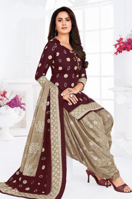 Classy Foriever Crepe Floral Print Kurta & Patiyala Material