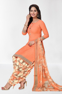 INITHI Crepe Floral Print Salwar Suit Material