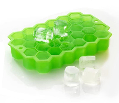 VG craft Silicone Honeycomb 32 Cavity Ice Cube Tray set of 1 Multicolor Silicone Ice Cube Tray(Pack of1)