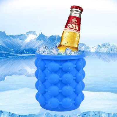 buddies cart Space Saving Portable Ice Cube Make Silicone Ice Cube Maker Bucket With Lid01 Ice Maker