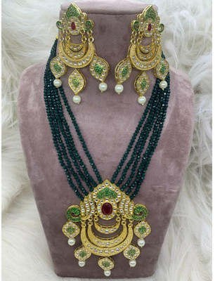 GEODE DELIGHT Alloy Gold-plated Multicolor Jewellery Set(Pack of 1)