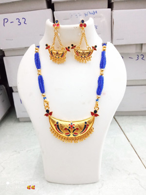 balaji gold Copper Gold-plated Multicolor Jewellery Set(Pack of 2)