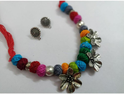 DebasreesMayank Fabric Multicolor Jewellery Set(Pack of 1)