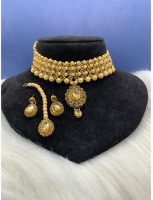 GEODE DELIGHT Alloy Gold-plated Multicolor Jewellery Set(Pack of 1)