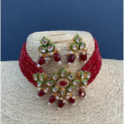GEODE DELIGHT Alloy Gold-plated Multicolor Jewellery Set(Pack of 1)
