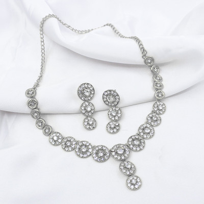 SAIYONI Alloy Gold-plated Silver Jewellery Set(Pack of 1)