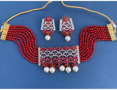 GEODE DELIGHT Alloy Gold-plated Multicolor Jewellery Set(Pack of 1)