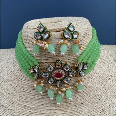 GEODE DELIGHT Alloy Gold-plated Multicolor Jewellery Set(Pack of 1)