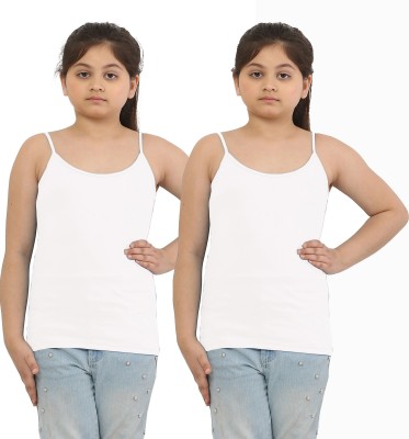 dazico Camisole For Girls(White, Pack of 2)